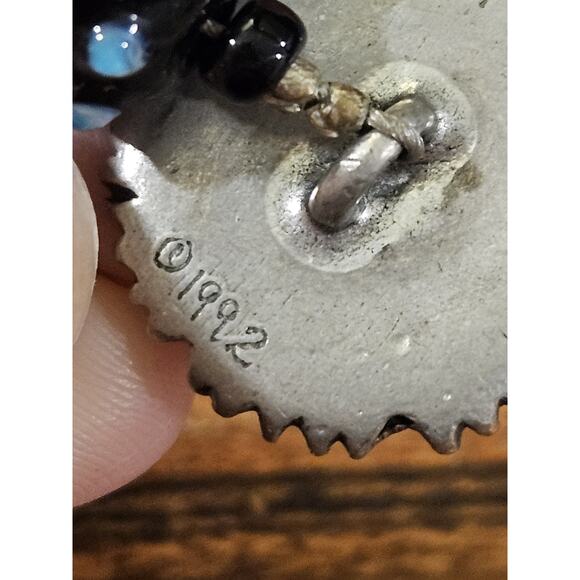 Vintage Danforth 1992 925 Sterling Silver Charms, Glass & Ceramic Moms Bracelet - Picture 8 of 10